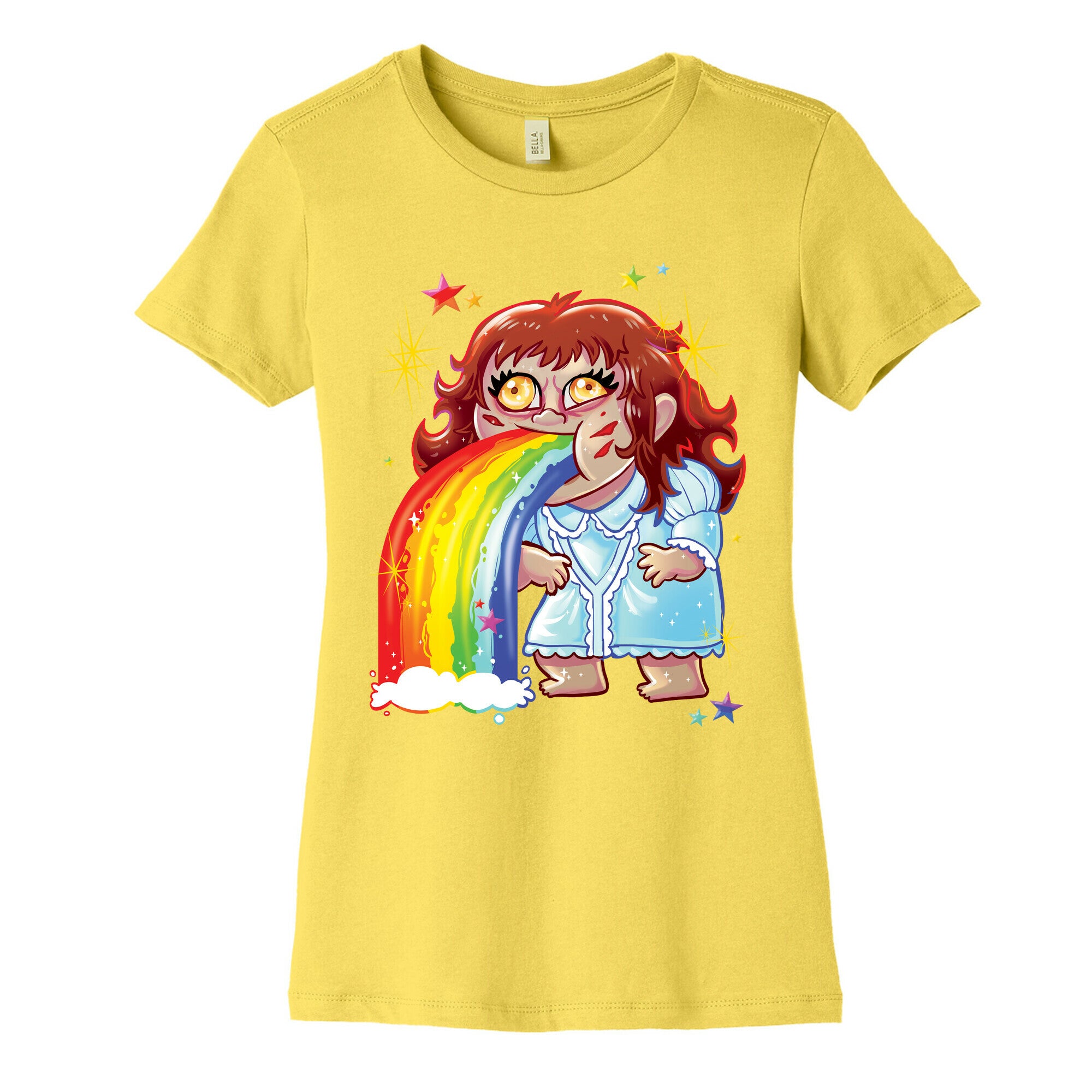 90's Rainbow Barfing Exorcist Women's Cotton Tee